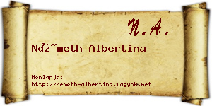Németh Albertina névjegykártya